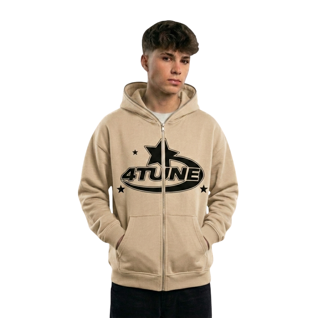 Og4tune style 001 hoddie-Cream