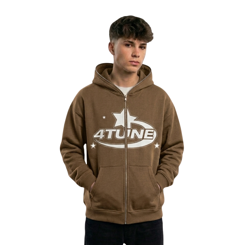Og4tune style 001 hoddie-light brown